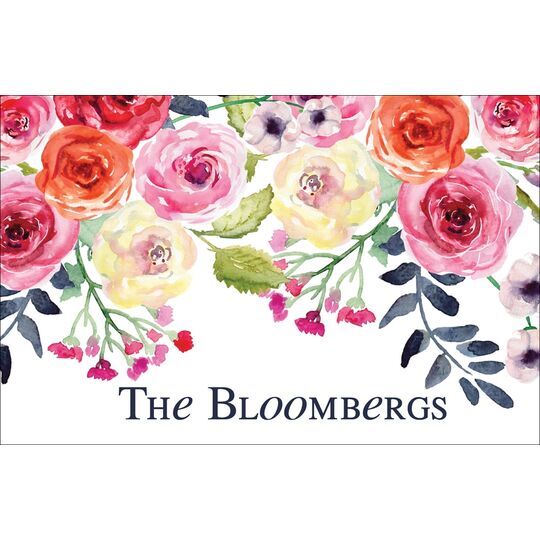 White Watercolor Roses Placemats